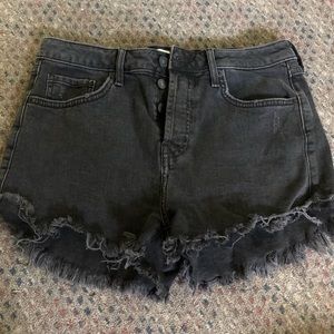 Black high rise shorts
